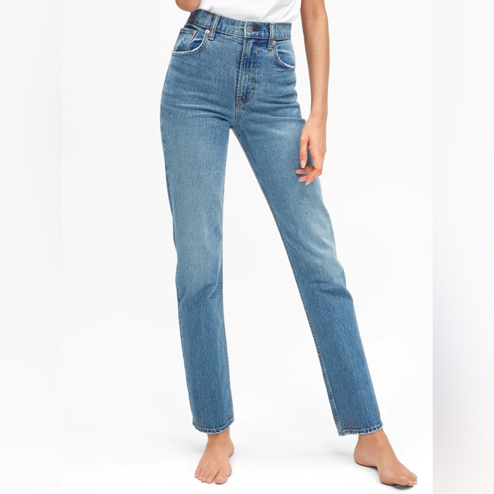 Gap Sky High Straight Leg Jeans
